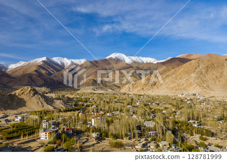 Landscape of Leh city and mountain around Leh district, Ladakh, in the north Indian, Landscape of Leh city and mountain around Leh district, Ladakh, in the north Indian, 128781999
