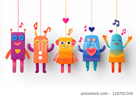 可愛的怪物插圖 128782109