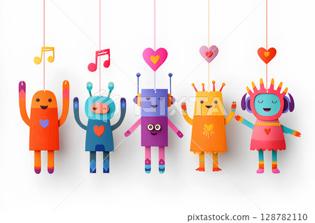 可愛的怪物插圖 可愛的怪物插圖 128782110