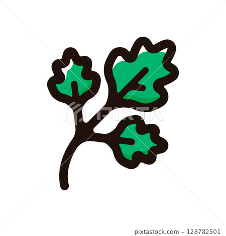 香菜、香菜葉插圖圖示(香料、食材、食品材料) 香菜、香菜葉插圖圖示(香料、食材、食品材料) 128782501