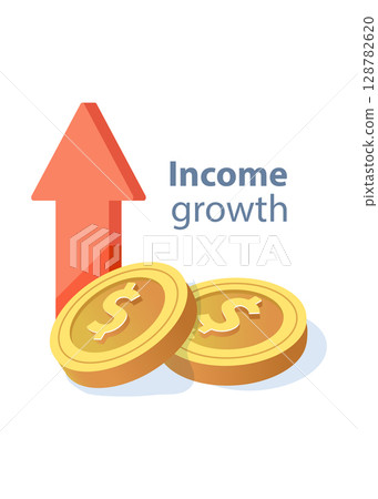 Money growth icon vector stock illustration Money growth icon vector stock illustration 128782620