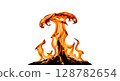 Realistic flame illustration 128782654