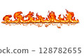 Realistic flame bands 128782655