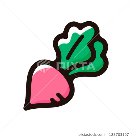 蘿蔔、白蘿蔔插圖圖示(蔬菜、食材、食物材料) 蘿蔔、白蘿蔔插圖圖示(蔬菜、食材、食物材料) 128783107
