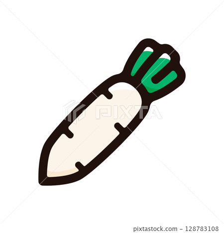 蘿蔔插圖圖示（蔬菜、食材、食品材料） 128783108