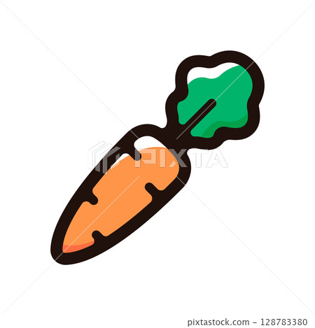 胡蘿蔔插圖圖示（蔬菜、食材、食品材料） 128783380