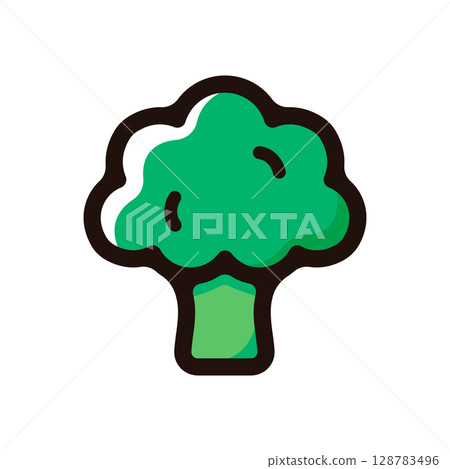 西蘭花插圖圖示（蔬菜、食材、食品材料） 128783496