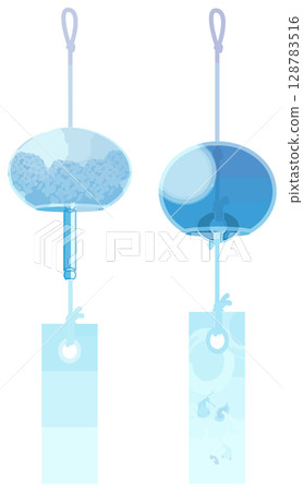 Simple color wind chime vector without main lines 128783516