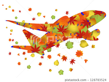 Autumn leaves motif illustration 128783524