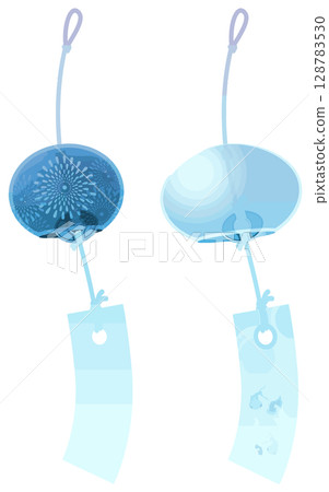 無主線的簡單彩色風鈴向量 128783530