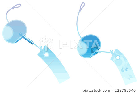Simple color wind chime vector without main lines Simple color wind chime vector without main lines 128783546