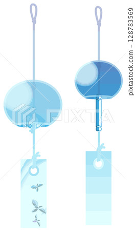 Simple color wind chime vector without main lines 128783569