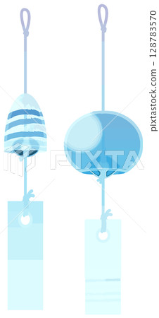 Simple color wind chime vector without main lines 128783570