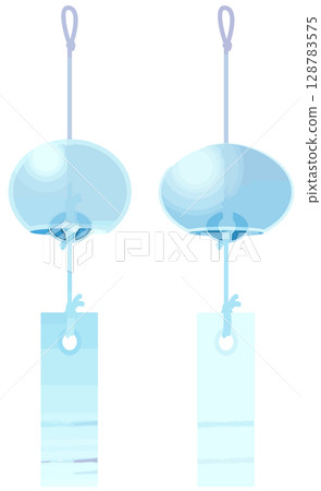 Simple color wind chime vector without main lines 128783575