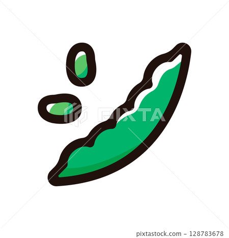 毛豆插圖圖示（蔬菜、食材、食品材料） 128783678