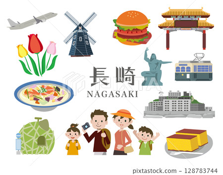 Nagasaki's popular tourist spots 128783744