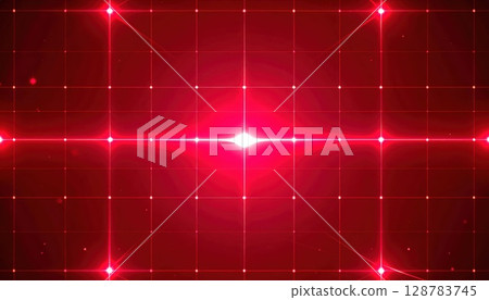 《AI Image》Red cyberspace background material 128783745