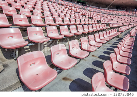 Audience seats with rows of chairs (image) Audience seats with rows of chairs (image) 128783846