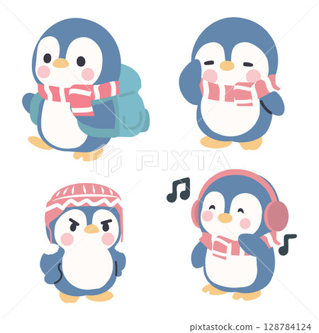 Collection of cute penguin illustrations Collection of cute penguin illustrations 128784124