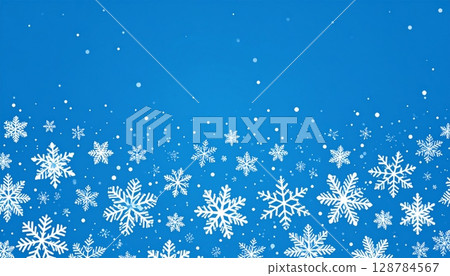 Blue Christmas background with snowflakes for winter holiday celebration design Blue Christmas background with snowflakes for winter holiday celebration design 128784567