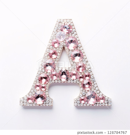 alphabet made from diamonds on the white background. letter A. alphabet made from diamonds on the white background. letter A. 128784767