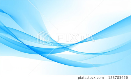 Abstract blue background with dynamic light curves and smooth wave patterns, a digital art illustration for modern design wallpaper 128785456