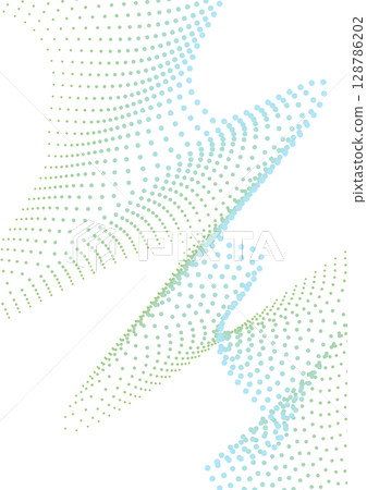 Green dot wave abstract background 128786202