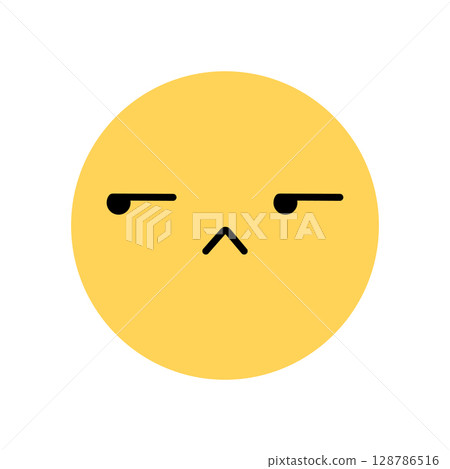 Character with unhappy mood 128786516