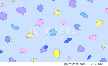波普波浪幾何圖案,藍色 波普波浪幾何圖案,藍色 128786650
