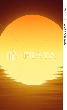 Abstract sunrise scene with bold golden tones and stylized gradient haze over horizon, evoking warmth and atmospheric glow Abstract sunrise scene with bold golden tones and stylized gradient haze over horizon, evoking warmth and atmospheric glow 128786739