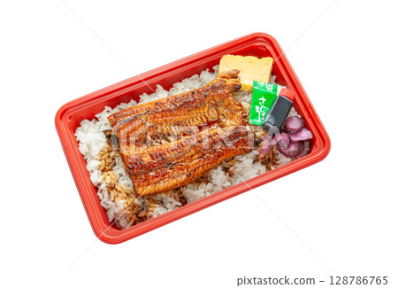 Takeaway grilled eel bento [white background, cutout] 128786765