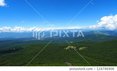 Spectacular view from Chausuyama Observatory, Chino City, Nagano Prefecture 128786906