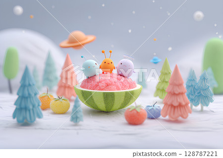 Cold Sherbet and Aliens (3D) 128787221