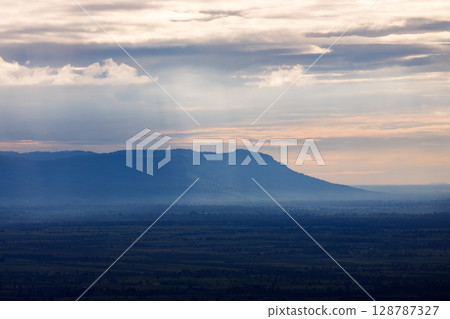 Beautiful landscape in the morning ,Pha Mor E Daeng ,Kantharalak,Sisaket,Thailand 128787327