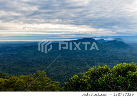 Beautiful landscape in the morning ,Pha Mor E Daeng ,Kantharalak,Sisaket,Thailand Beautiful landscape in the morning ,Pha Mor E Daeng ,Kantharalak,Sisaket,Thailand 128787329
