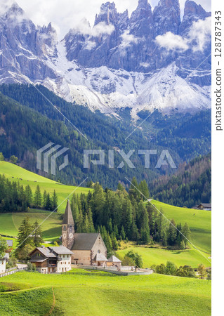 St. Magdalena Santa Maddalena Dolomites, Italy 128787343