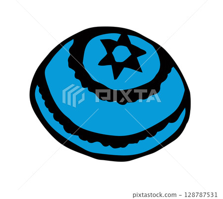 Vector drawing. Jewish clothing yarmulke 128787531