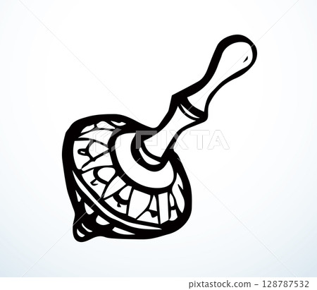 Vector drawing. Jewish holiday toy top 128787532