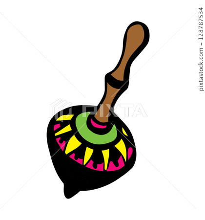 Vector drawing. Jewish holiday toy top 128787534