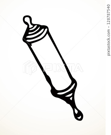 Vector drawing. Jewish box with torah. Mezuzah Vector drawing. Jewish box with torah. Mezuzah 128787540