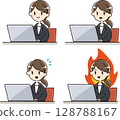 在電腦上工作的女人 1 128788167