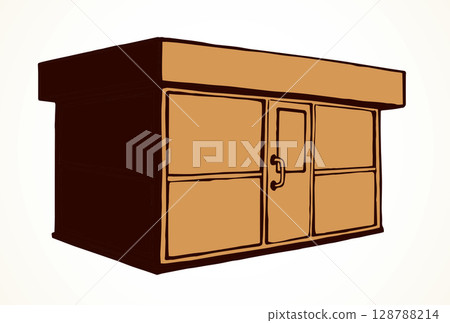 Shop stall. Vector drawing Shop stall. Vector drawing 128788214