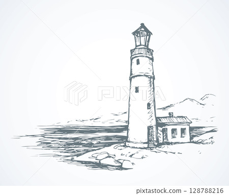 Lighthouse. Vector drawing 128788216