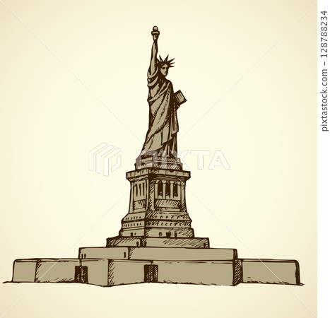 Statue of Liberty. Vector sketch Statue of Liberty. Vector sketch 128788234