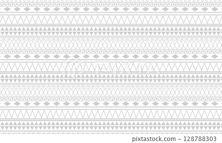 Tribal style geometric grey pattern Tribal style geometric grey pattern 128788303