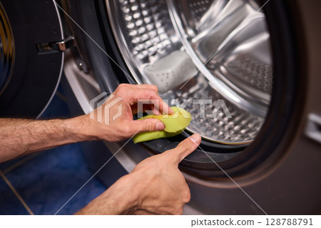 Cleaning the Inner Surface of a Washing Machine Drum for Optimal Performance and Hygiene 128788791