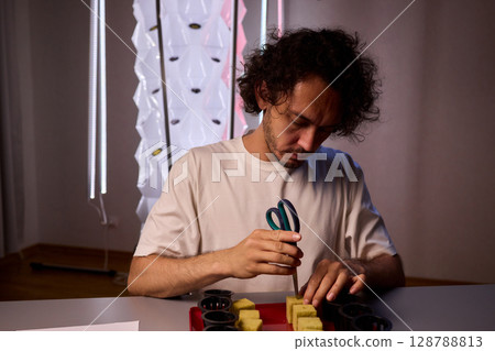 Hands Skillfully Managing Hydroponic Growing Medium with Exact Precise Careful Techniques Hands Skillfully Managing Hydroponic Growing Medium with Exact Precise Careful Techniques 128788813