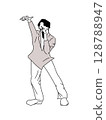 藝術家拿著麥克風唱歌跳舞 128788947