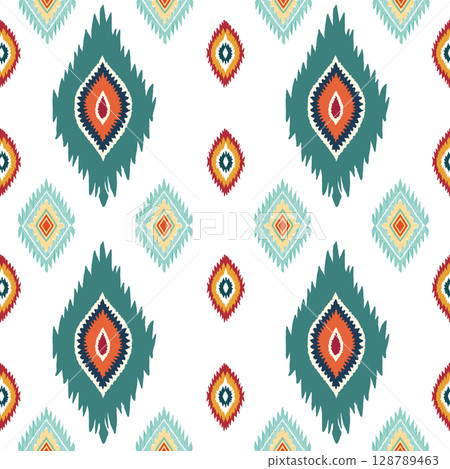 seamless abstract pattern in indian style. geometric background 128789463