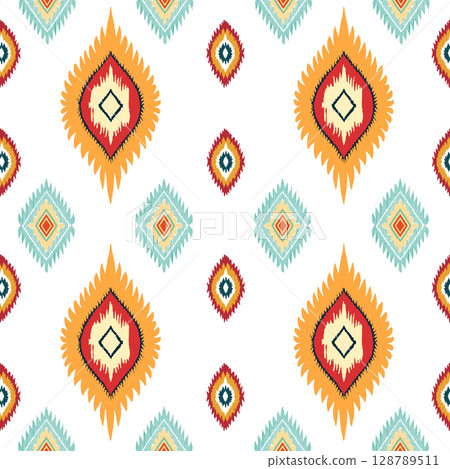 seamless abstract pattern in indian style. geometric background 128789511